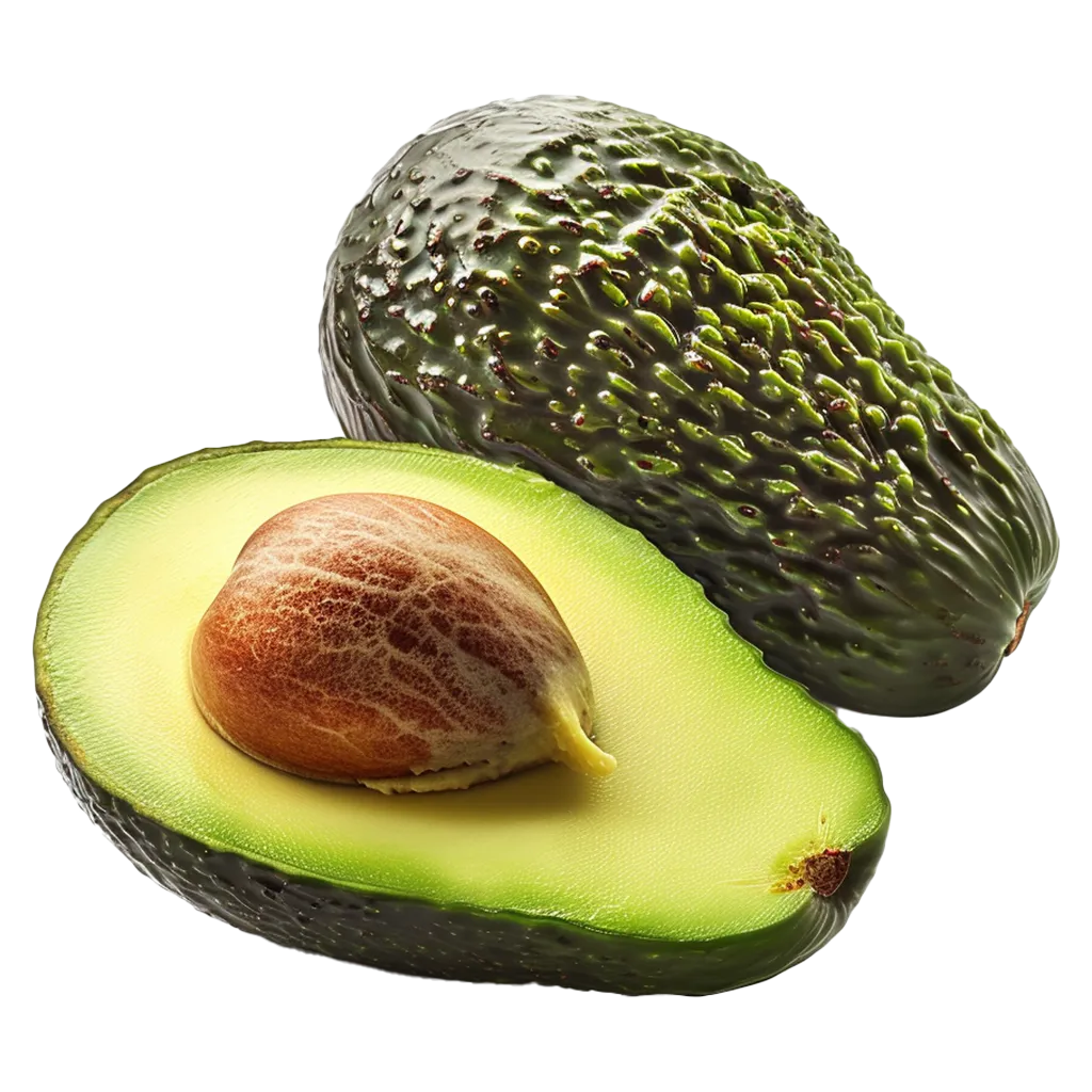 Ein halbes und ein ganzes Avocado.