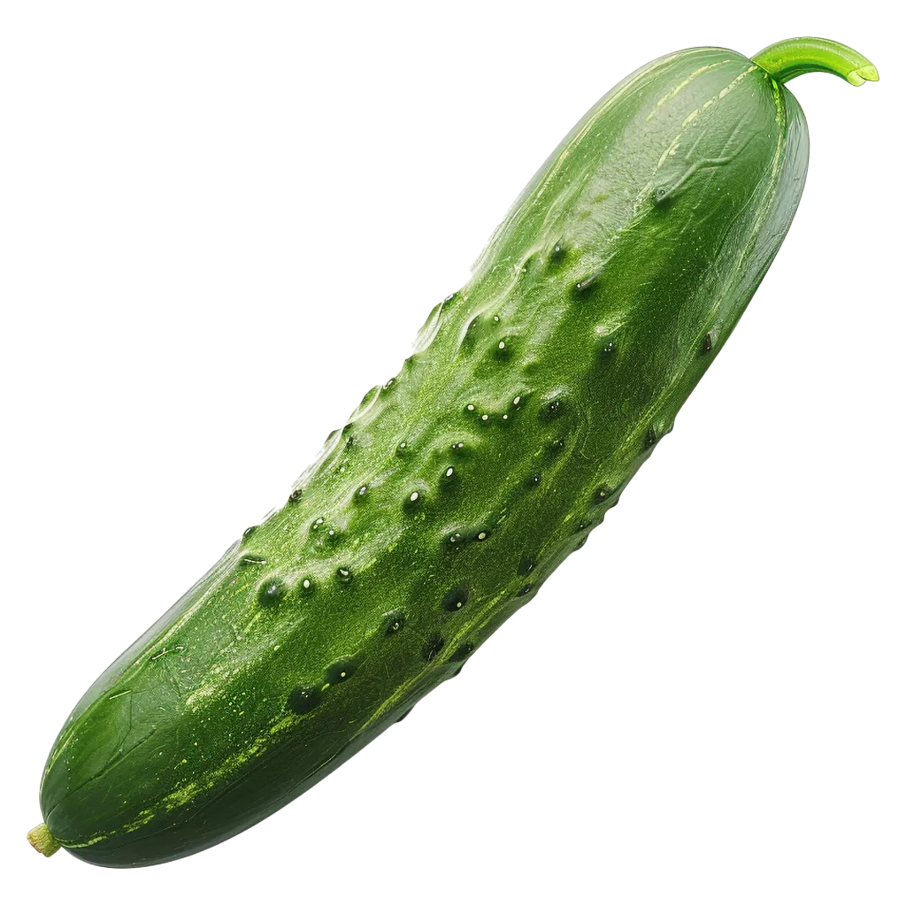 Eine grüne Gurke mit vielen kleinen Pickeln.