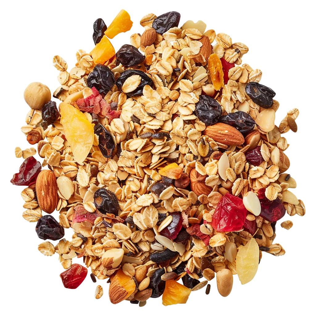 Müsli mit Nüssen und Trockenfrüchten