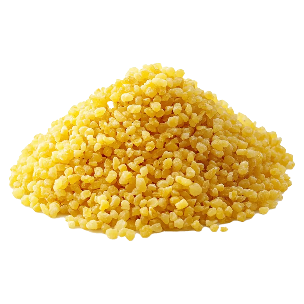 Haufen gelber Couscous-Körner
