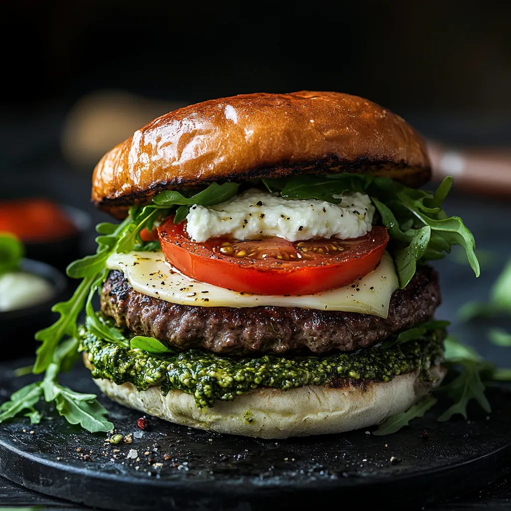 Ein saftiger Burger mit K&auml;se und Tomate.